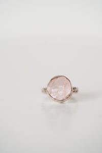 Ximena Ring | #2 | Rough Rose Quartz - FINAL SALE