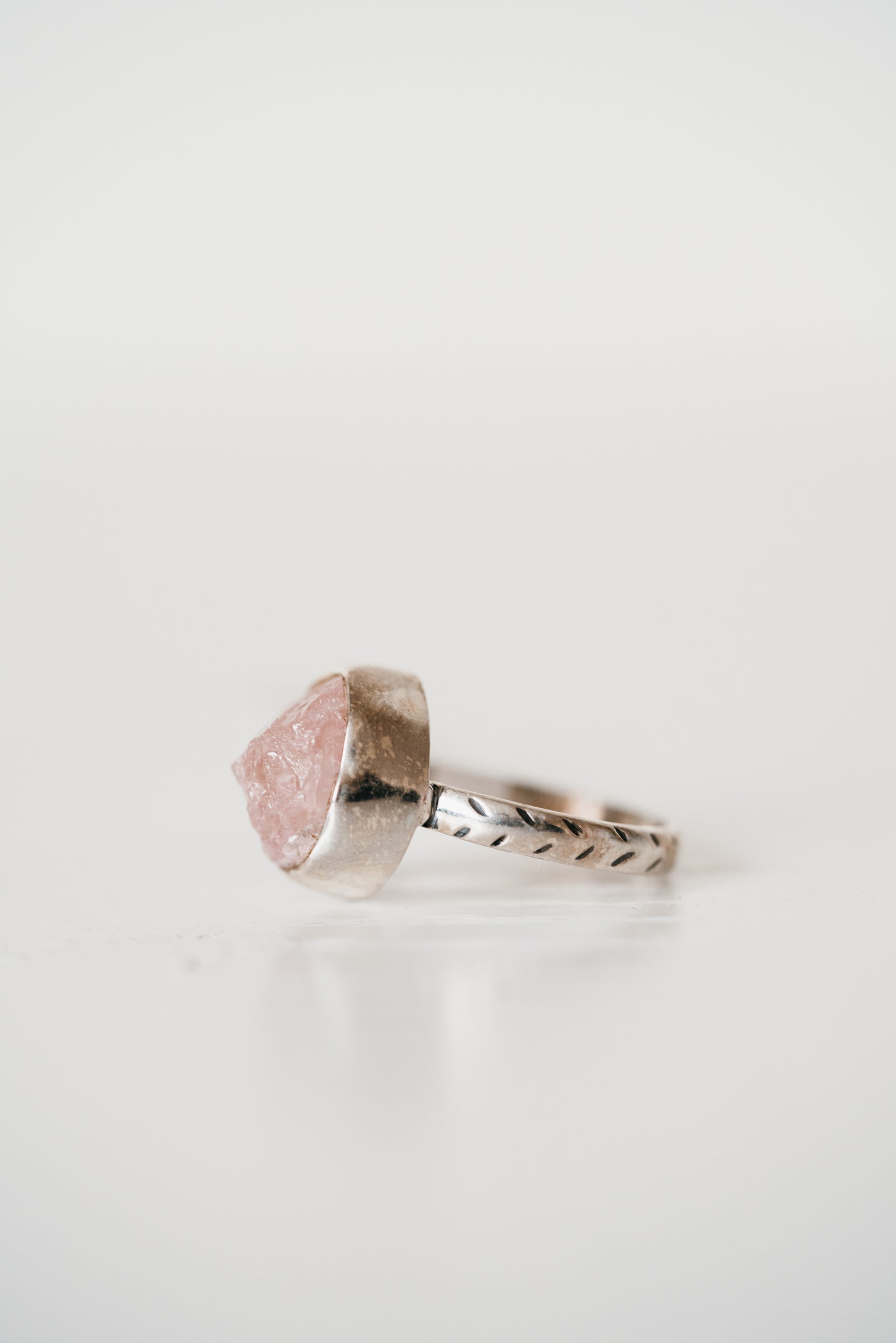 Ximena Ring | #2 | Rough Rose Quartz - FINAL SALE