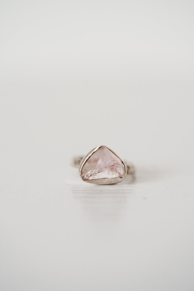 Ximena Ring | #2 | Rough Rose Quartz - FINAL SALE