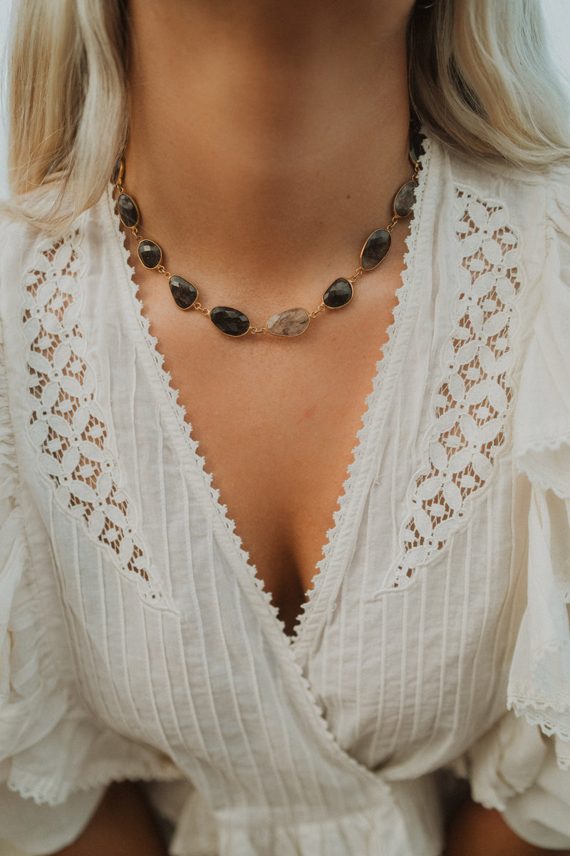 Lynnette Necklace | Dark Quartz