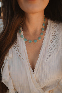 Fabiola Necklace | Blue Chalcedony