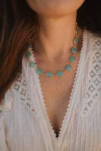 Fabiola Necklace | Blue Chalcedony