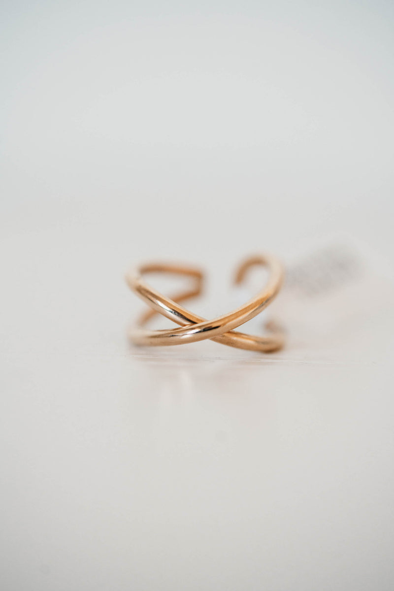 Gold X Ring - FINAL SALE