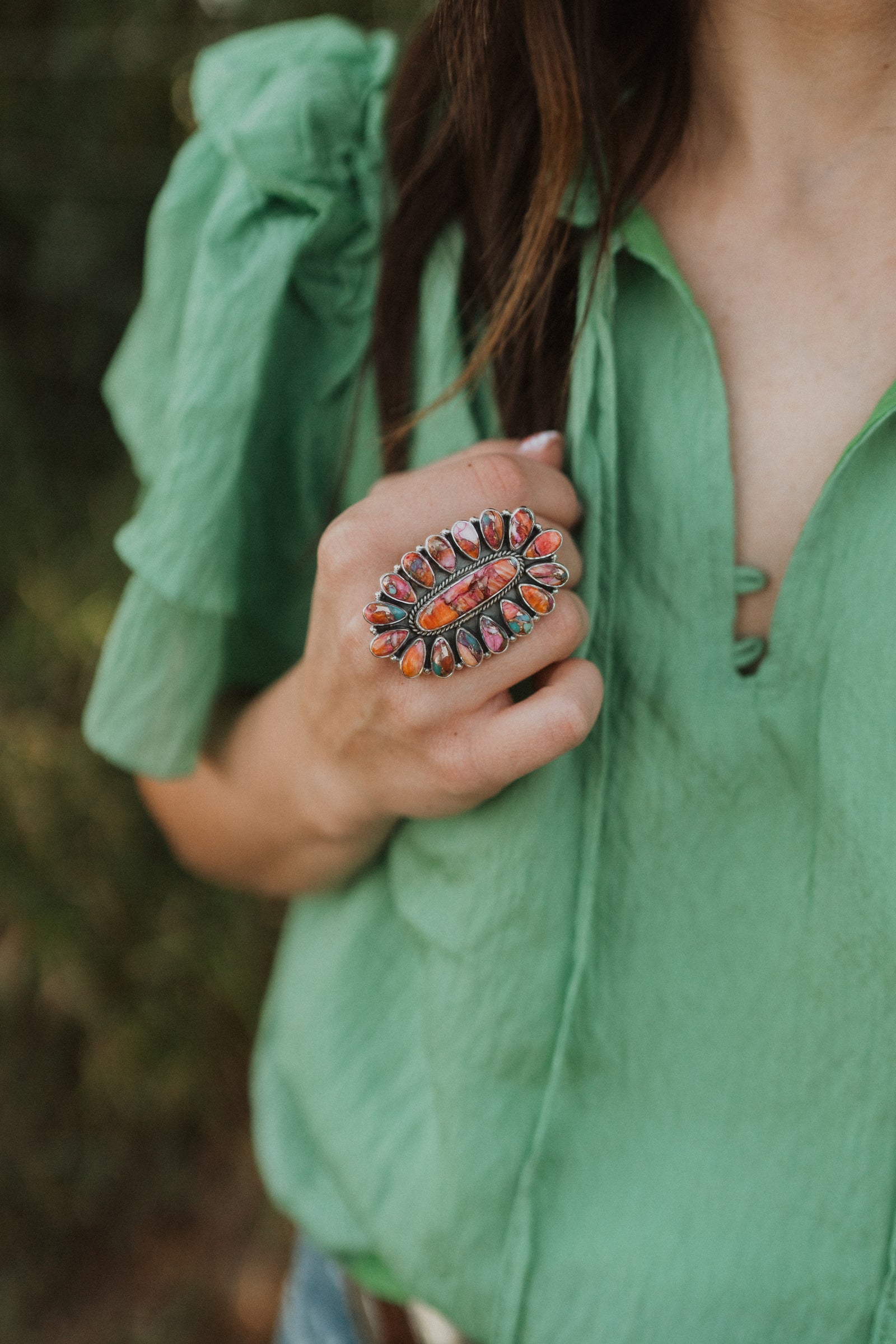 Rheny Ring | Pink Spiny Turquoise
