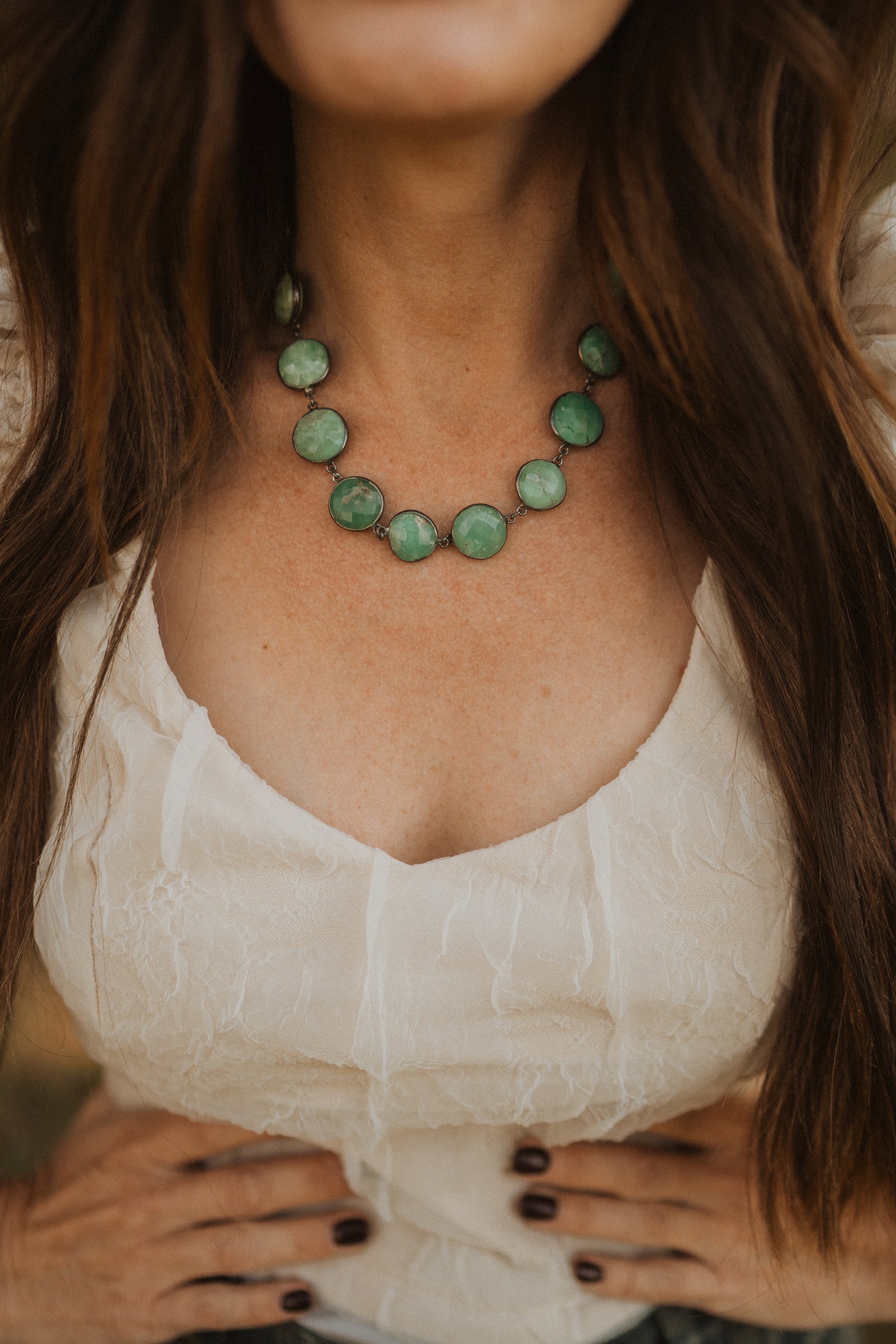 Limelight Necklace | Green Onyx