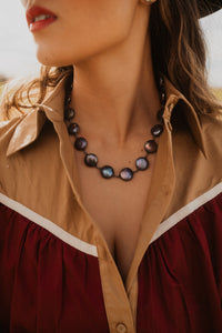 Shanae Necklace | Gun Metal