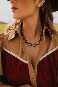 Shanae Necklace | Gun Metal