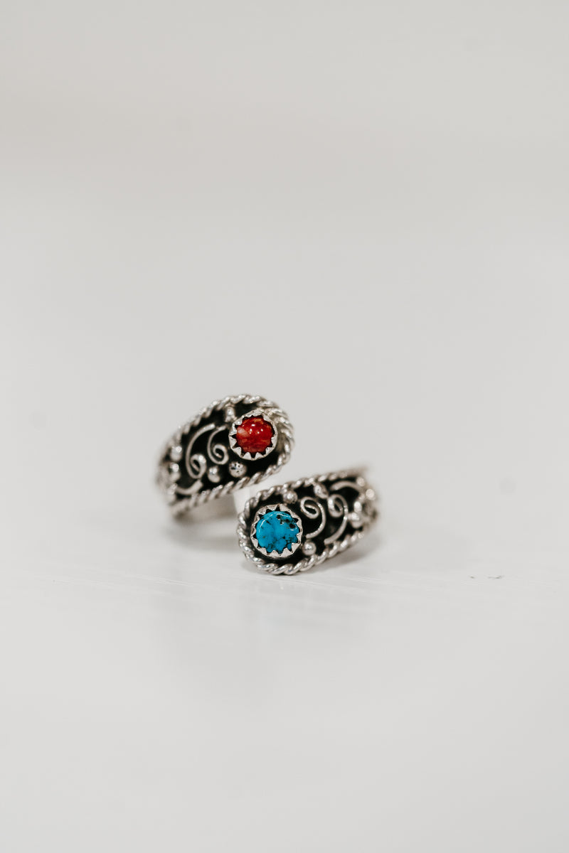 Creeson Ring | Coral + Turquoise