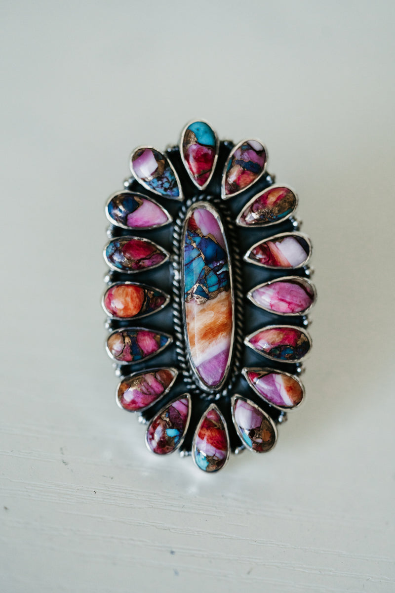 Rheny Ring | Pink Spiny Turquoise - FINAL SALE