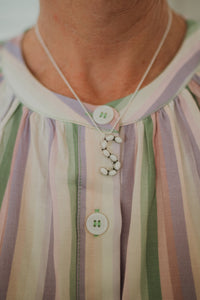 White Opal Initial Necklace