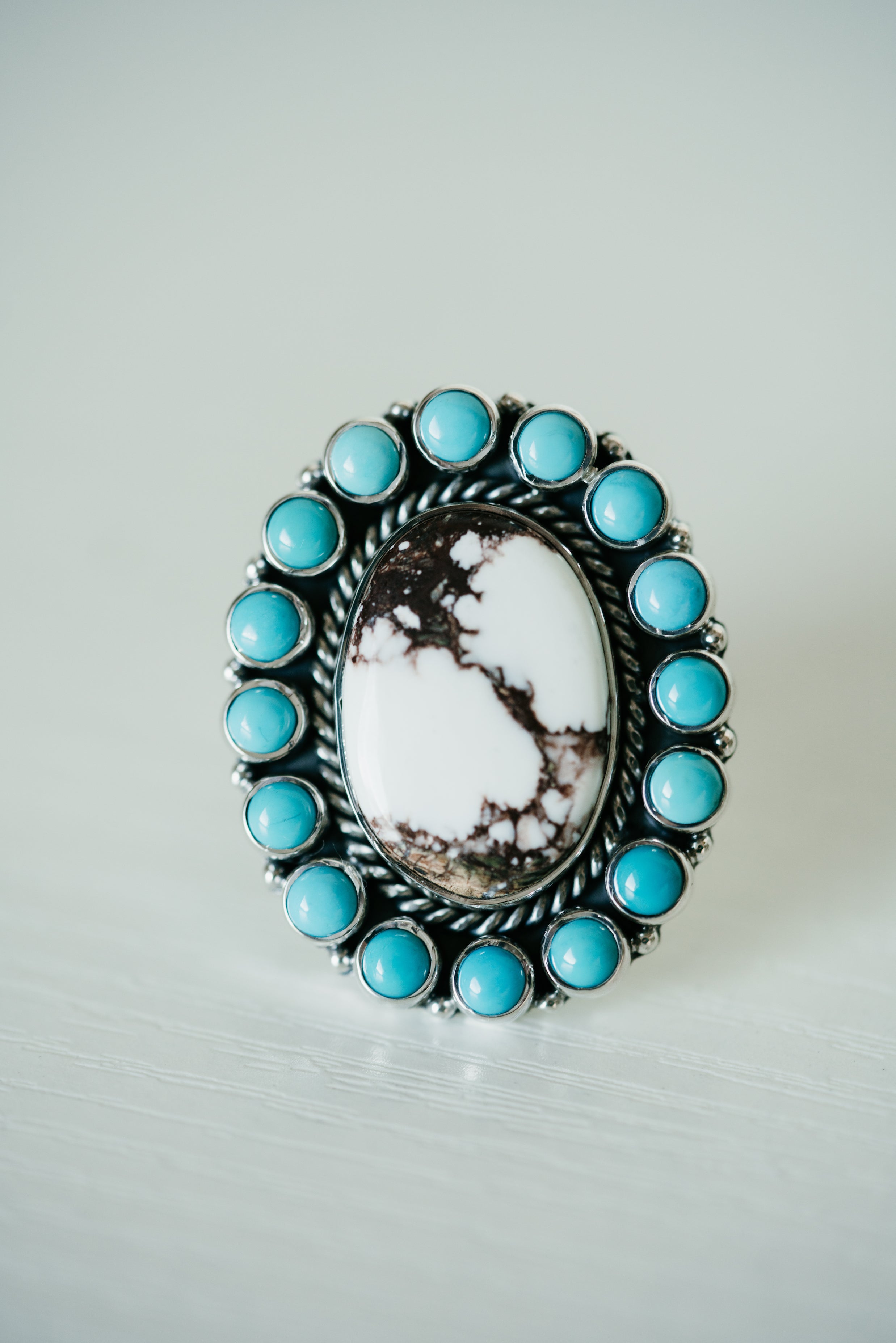 Lala Rind LaLa Ring | Wild Horse Jasper + Turquoise – Goldie Lew Jewelry