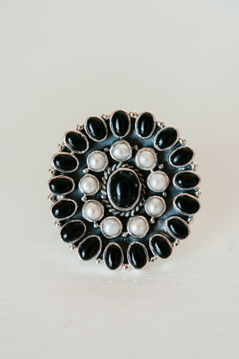 Sweet Darling Ring | Black Onyx + Pearl