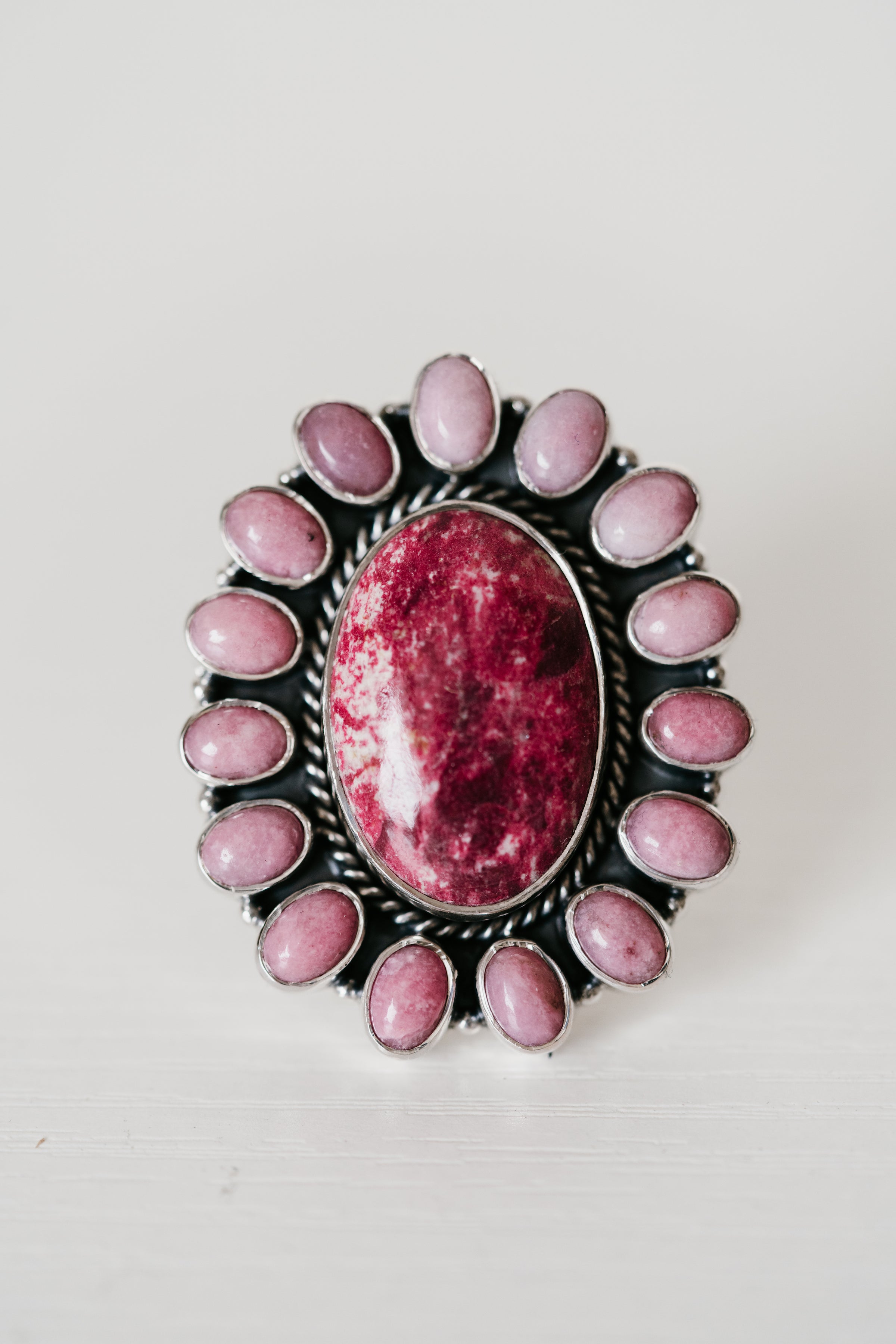 Small Chad Ring | Pink Rhodonite – Goldie Lew Jewelry