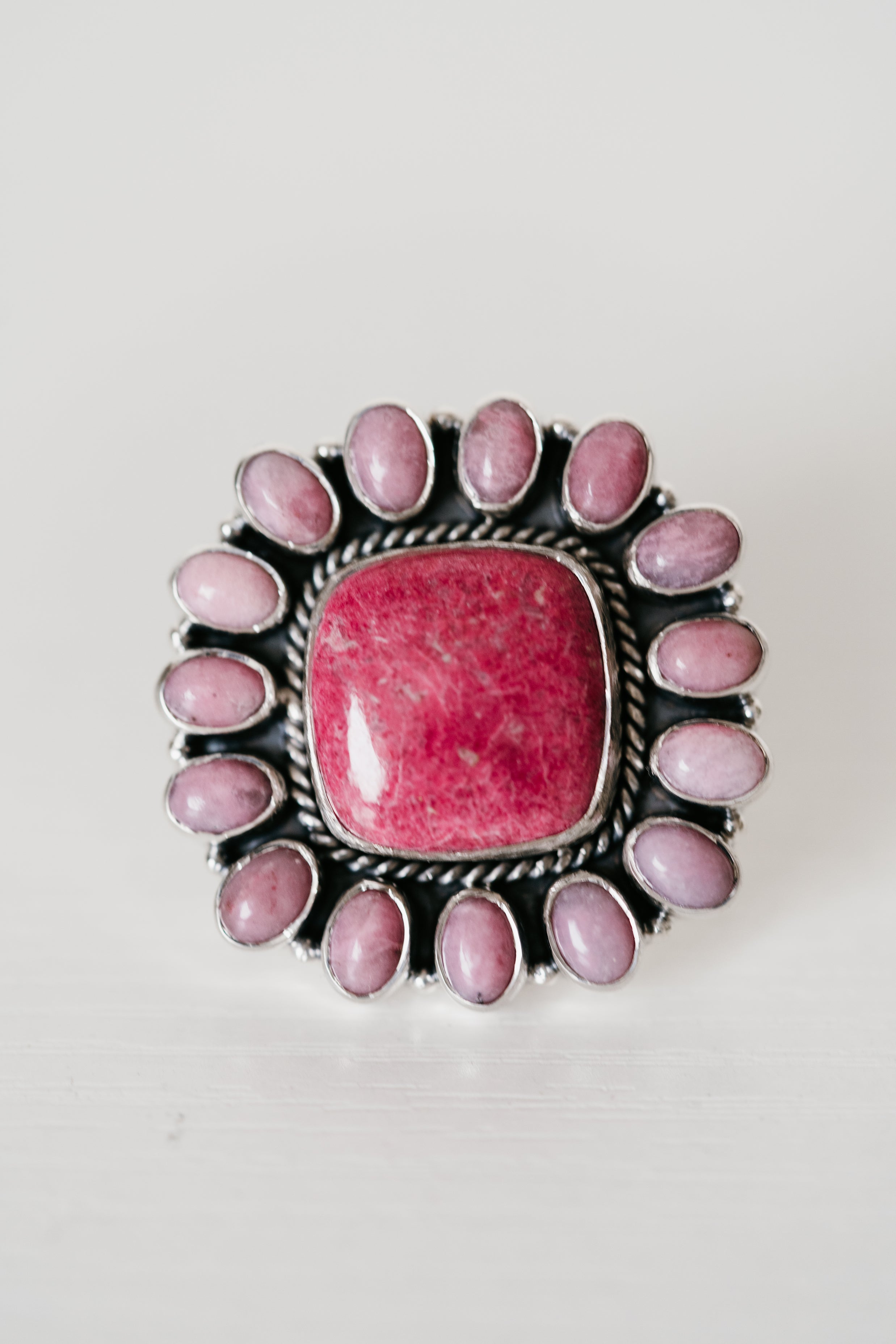 Small Chad Ring | Pink Rhodonite – Goldie Lew Jewelry