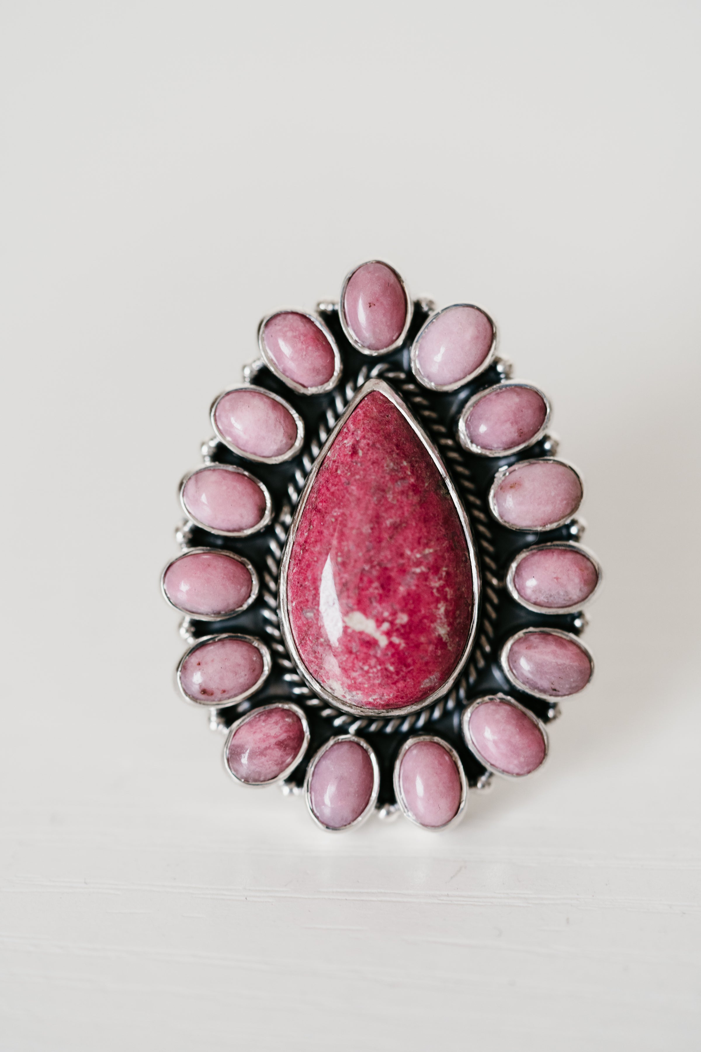 Small Chad Ring | Pink Rhodonite – Goldie Lew Jewelry