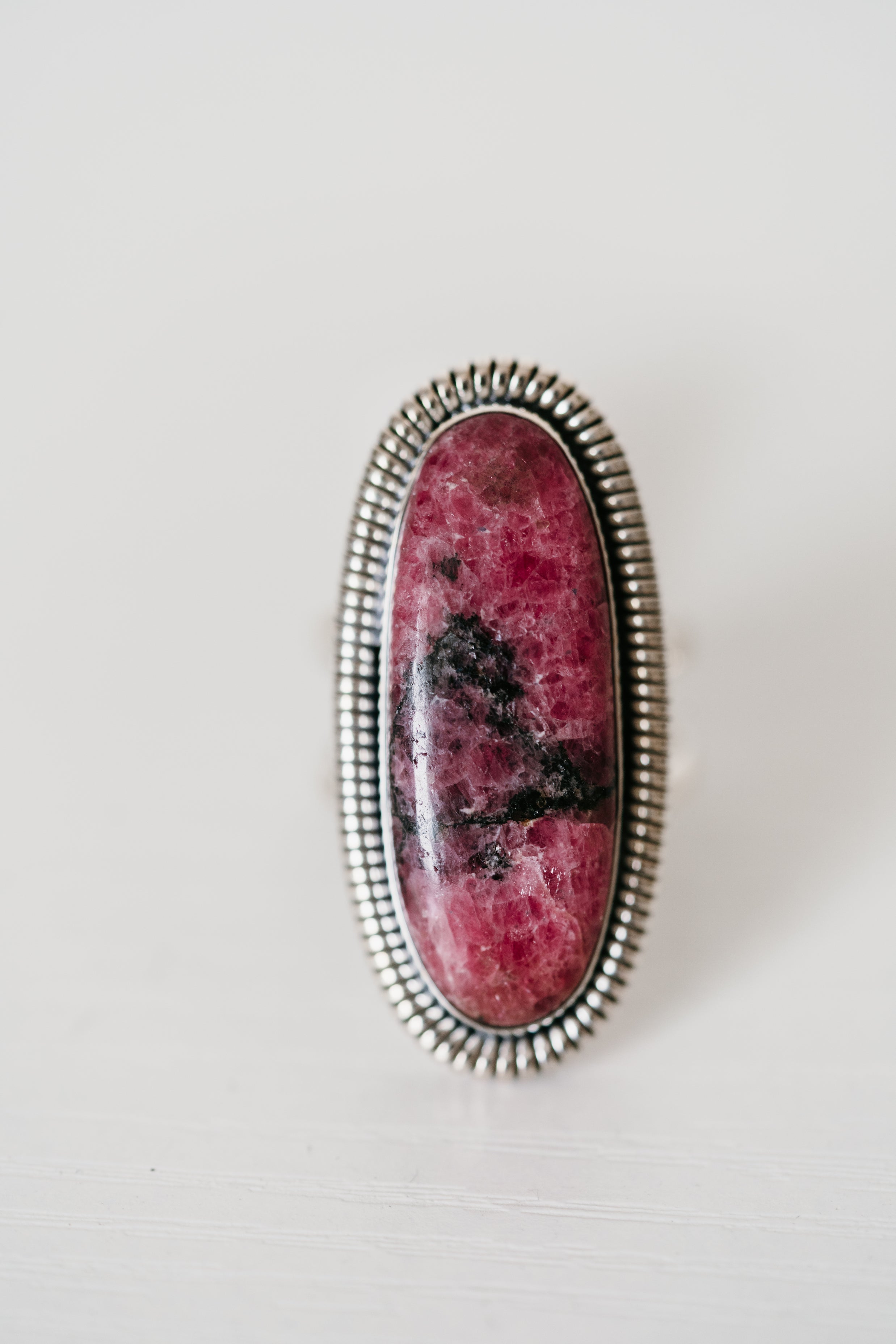 Lanford Ring | Pink Rhodonite - FINAL SALE – Goldie Lew Jewelry