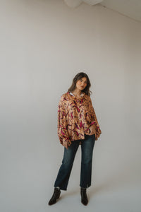 Fuchsia Horses Blouse