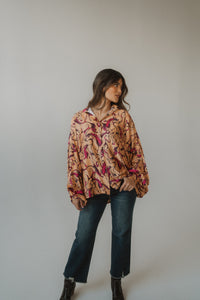 Fuchsia Horses Blouse