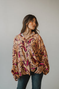 Fuchsia Horses Blouse