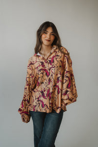 Fuchsia Horses Blouse