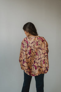 Fuchsia Horses Blouse