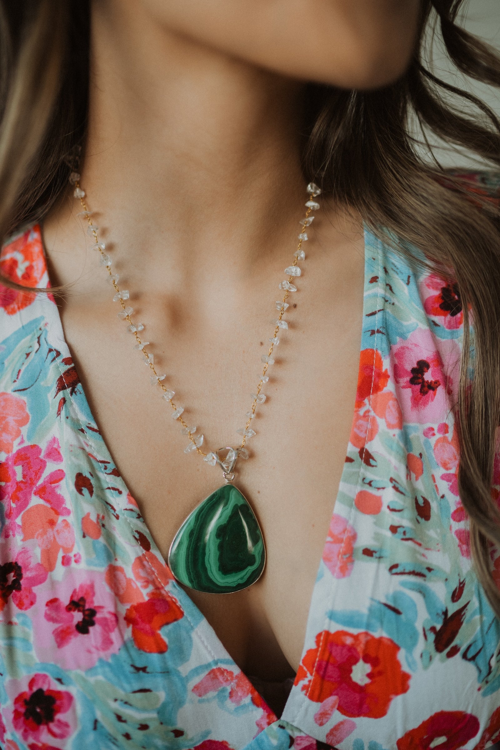 Zosia Necklace | Malachite