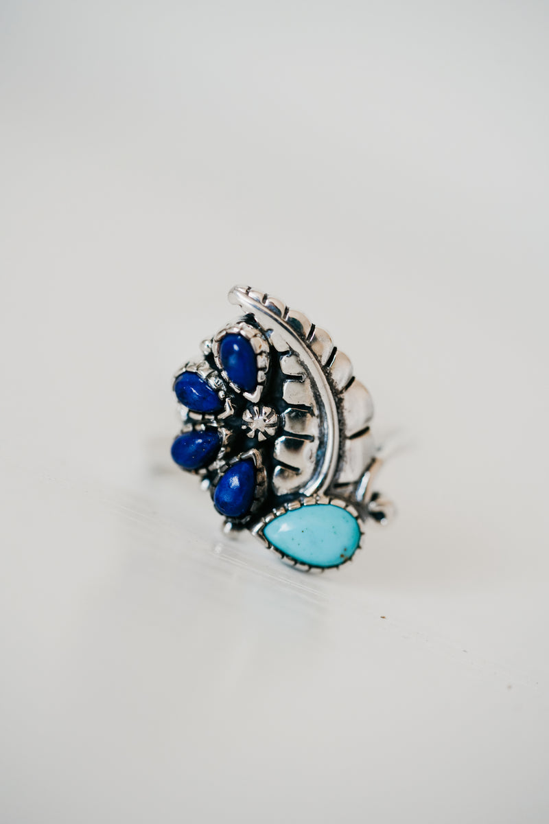 Manuel Ring | Turquoise + Blue Lapis