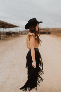 Raven Fringe Skirt