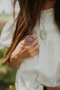 Velzy Ring | Pink Spiny Turquoise
