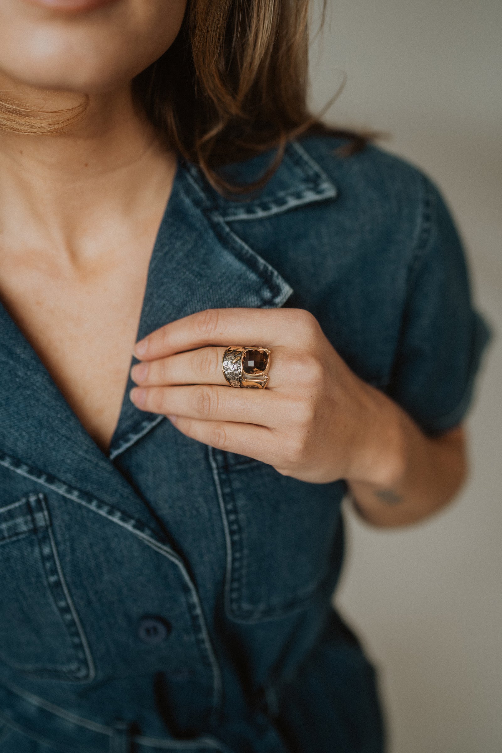 Glacier Ring | Smoky Quartz