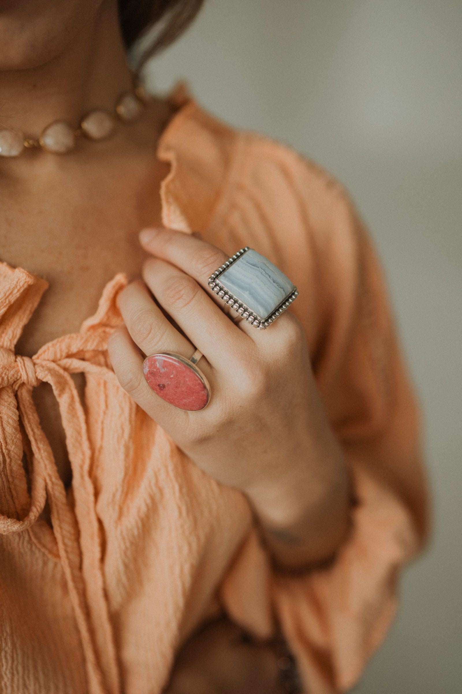 Lizzy Ring | Blue Lace Agate