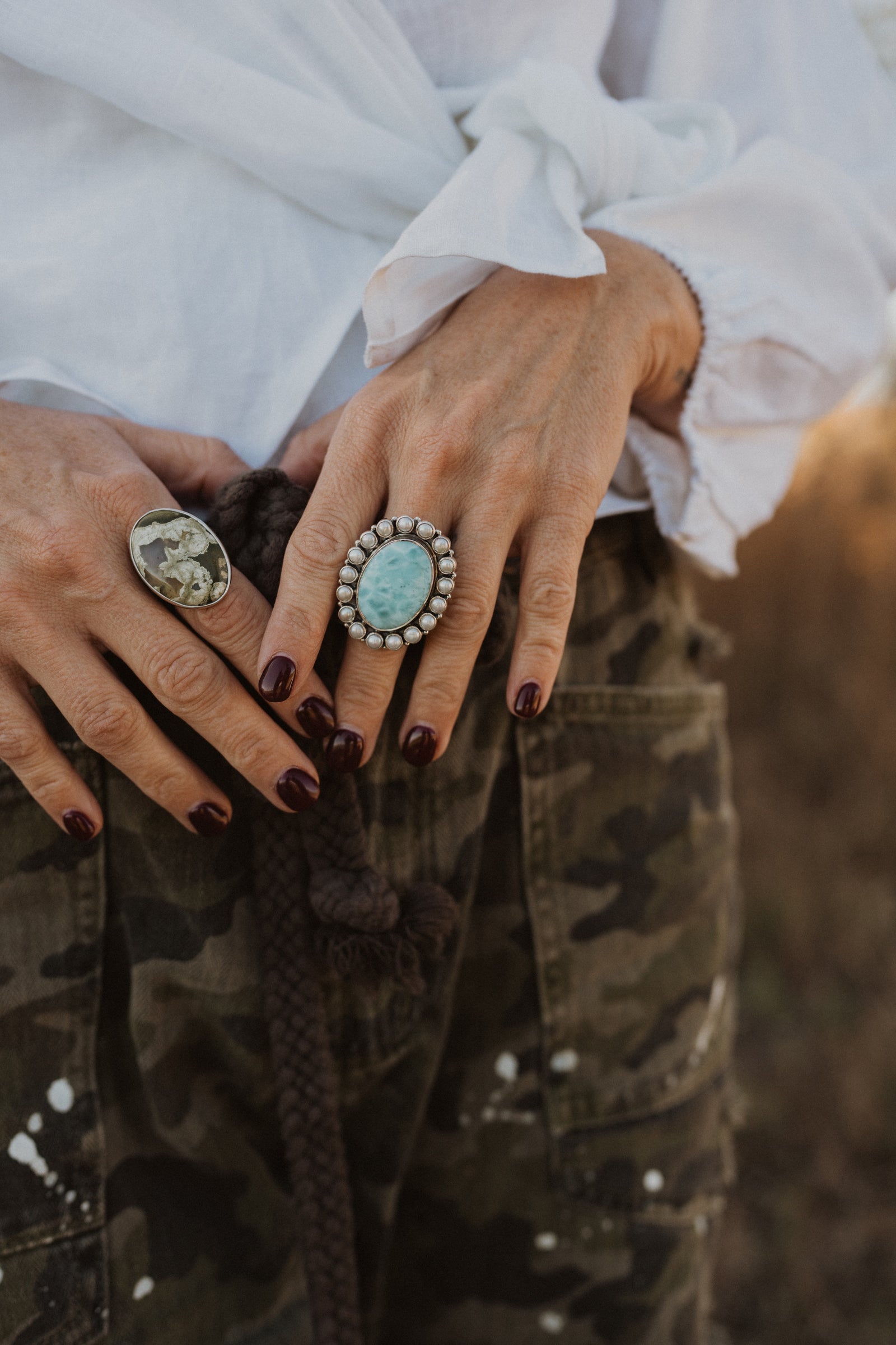 Augustina Ring | Pearl + Larimar