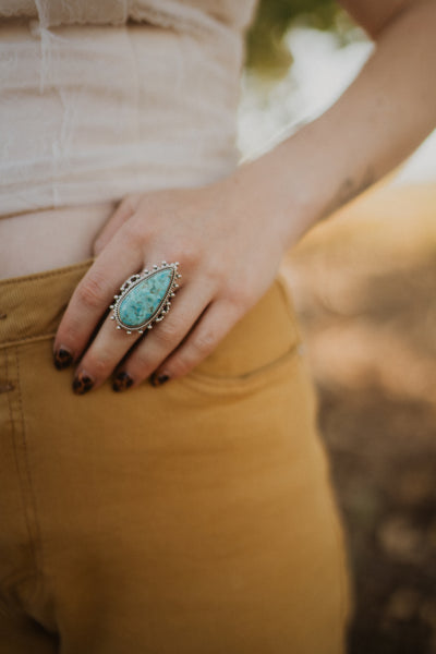 Cullen Ring | Arizona Turquoise – Goldie Lew Jewelry