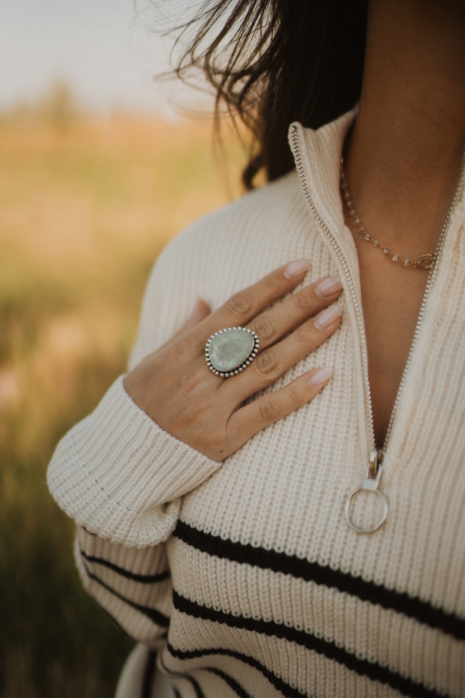 Betsy Ring | Rough Aquamarine