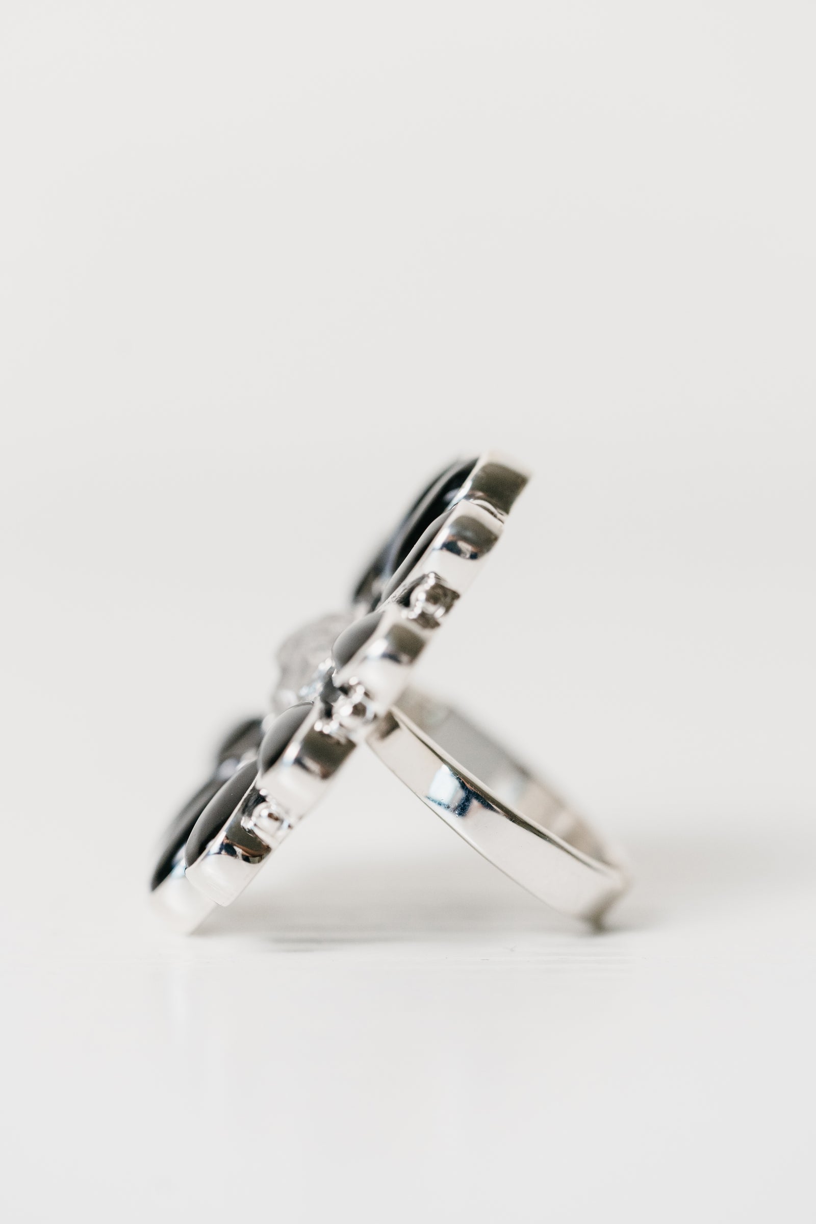 Matea Ring | Black Onyx + Rough Quartz