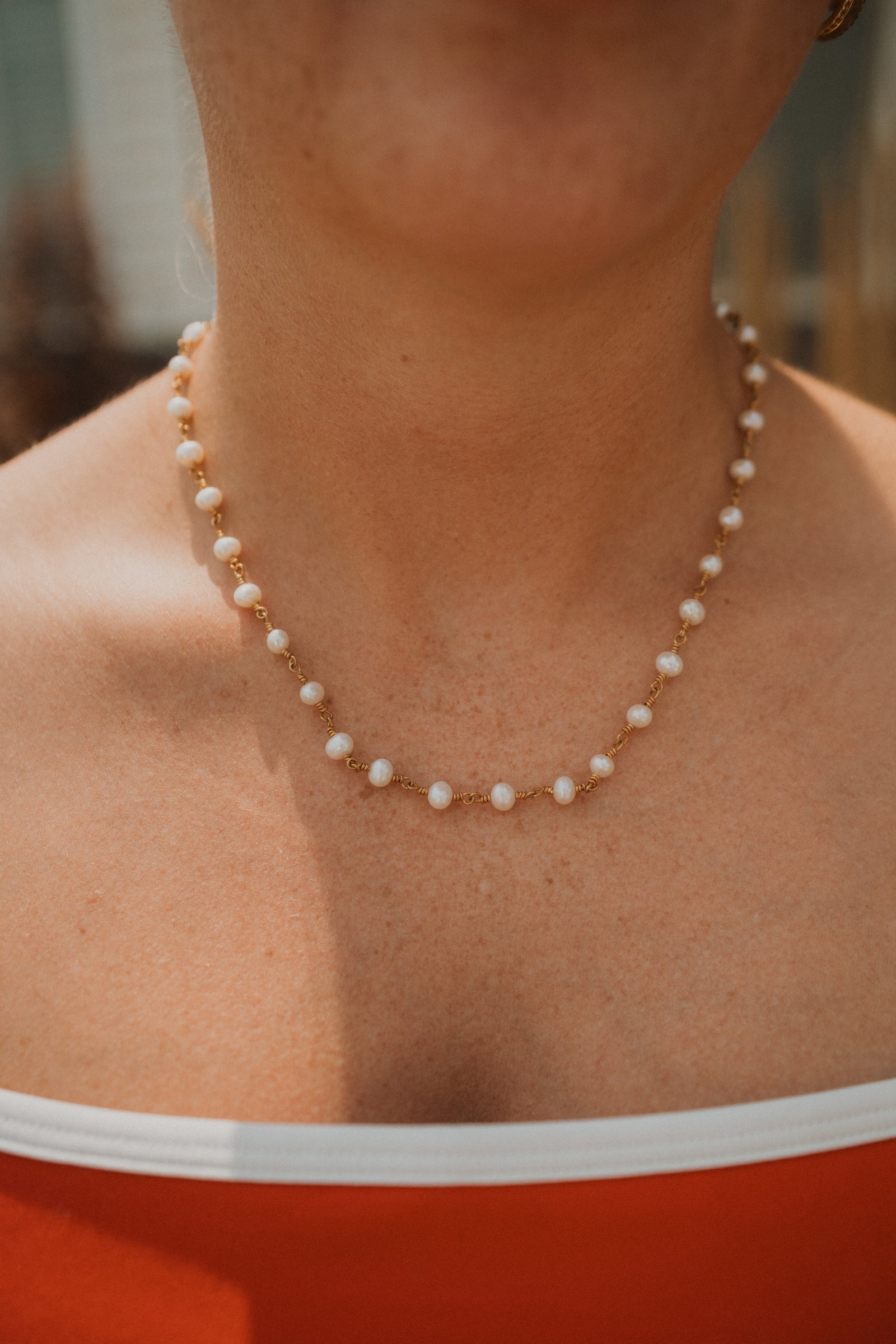 Medium Violet Pearl Necklace