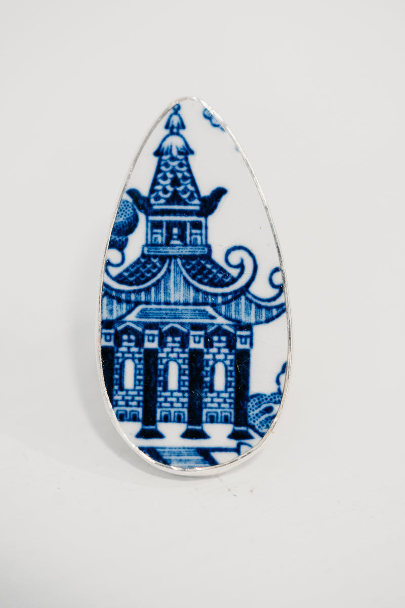 Blue China Ring | Ceramic Art