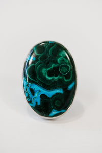 Avalyn Ring | Azurite Malachite