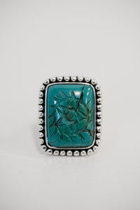 Marcus Ring | #2 | Carved Turquoise