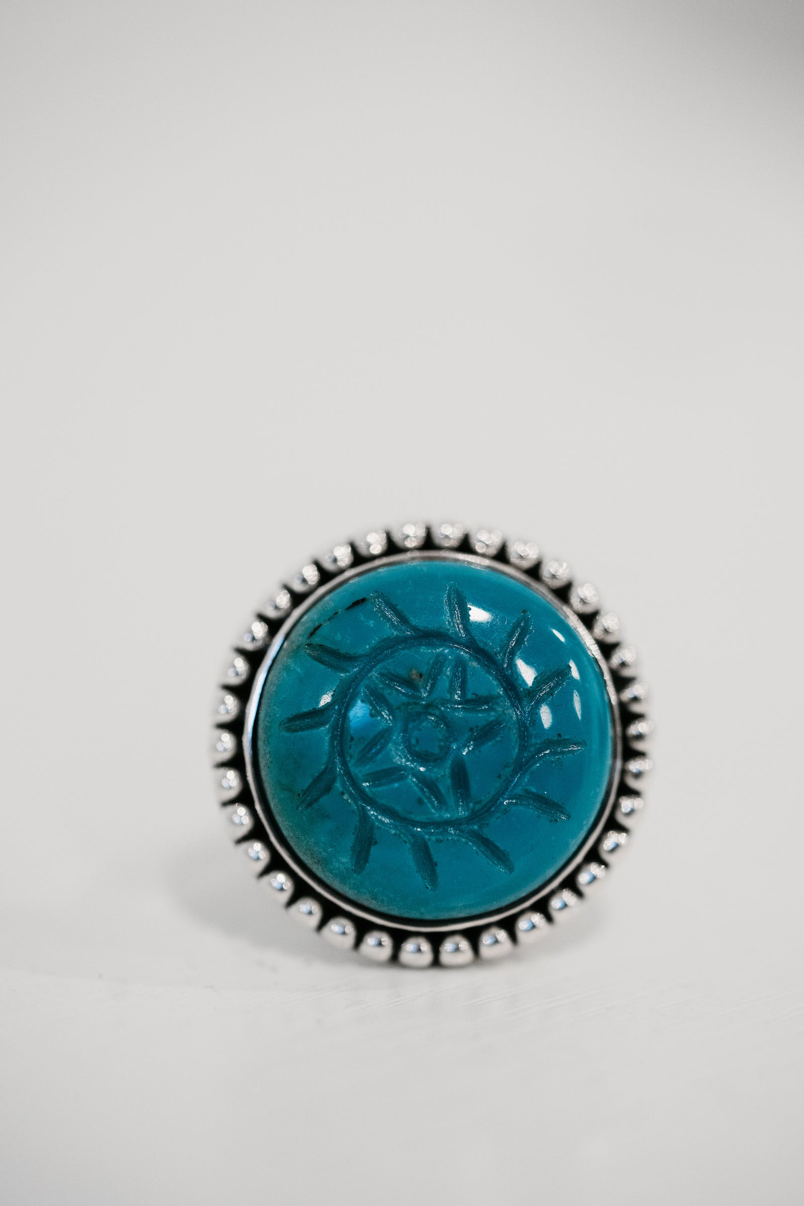 Marcus Ring | #2 | Carved Turquoise