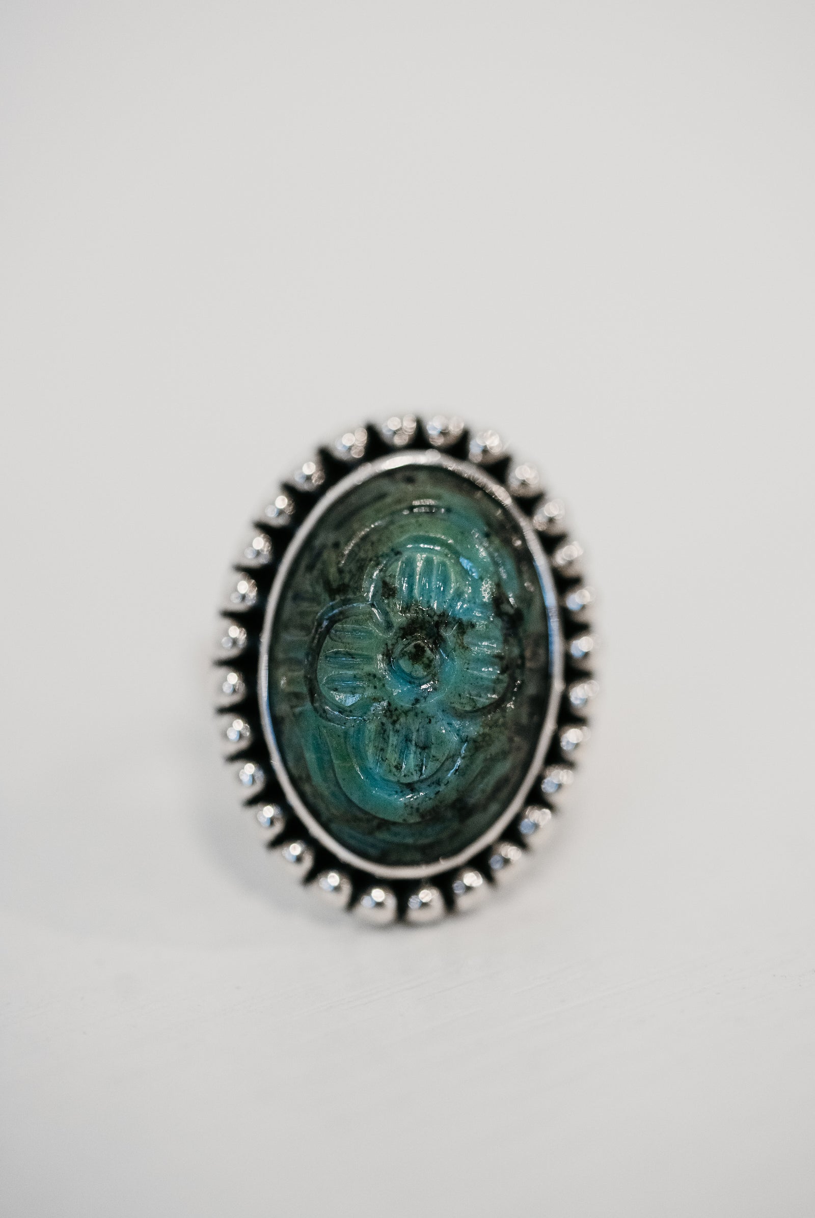 Marcus Ring | #2 | Carved Turquoise