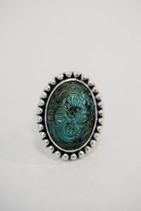 Marcus Ring | #2 | Carved Turquoise