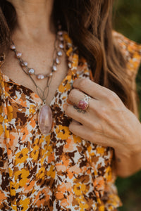 Amelia Ring | Pink Rhodonite