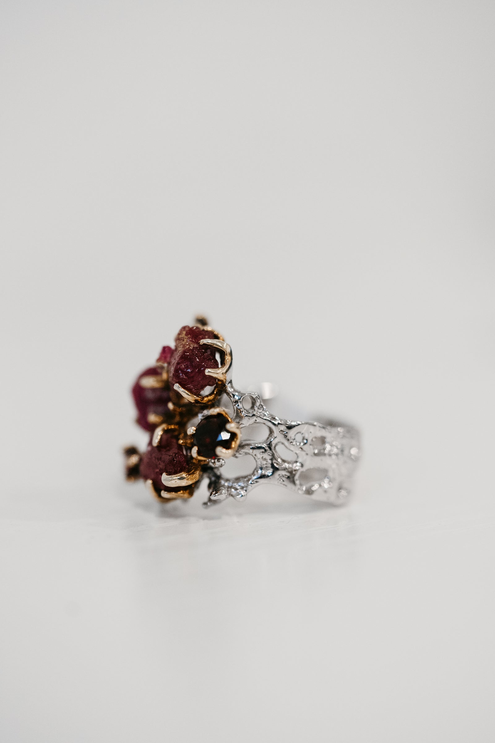 Mildred Ring | Ruby + Red Garnet