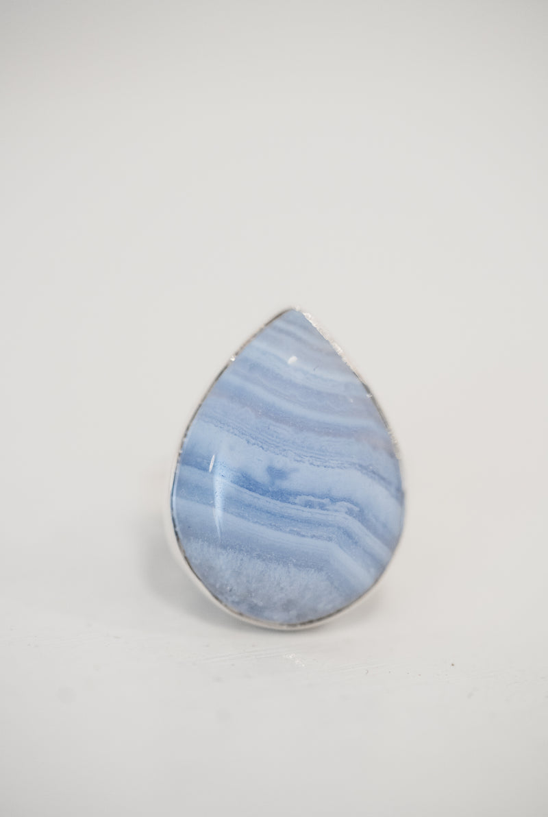 Alonzo Ring | #3 | Blue Lace Agate