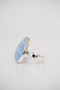 Alonzo Ring | #3 | Blue Lace Agate