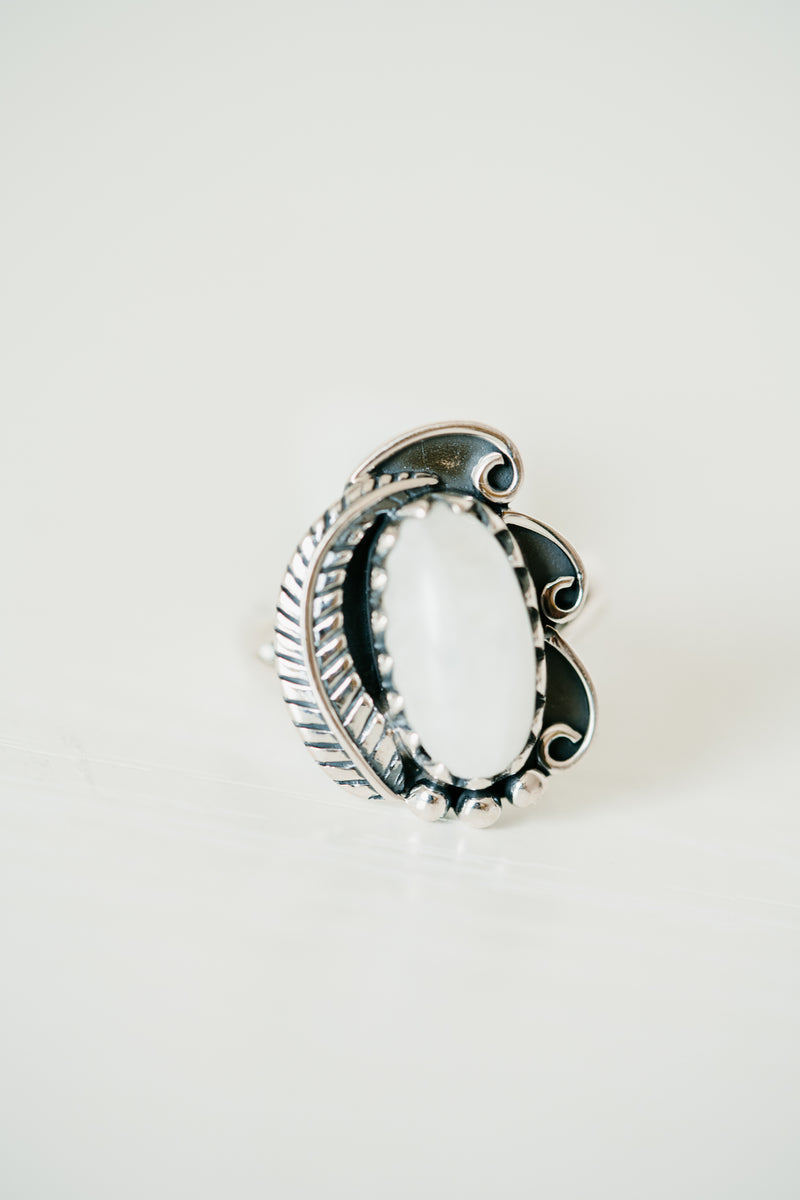 Islander Ring | Rainbow Moonstone