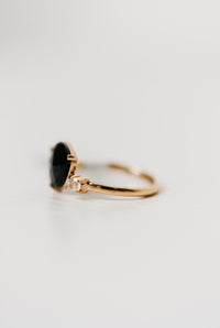 Seashore Ring | Black Spinel + Crystal