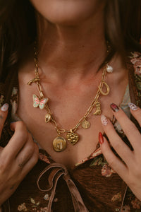 Butterflies + Boots Necklace