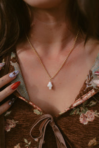 Mini Pearly Cross Necklace
